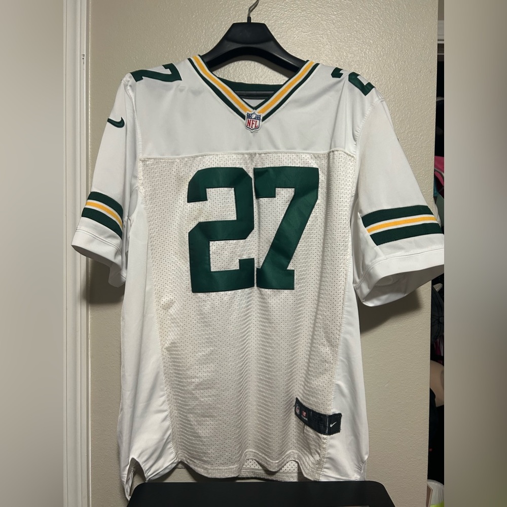 NFL Eddie Lacy Green Bay Packers White Jersey-size c measurements